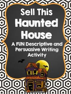 a black and white book cover with an image of a house in the background that reads sell this haunted house