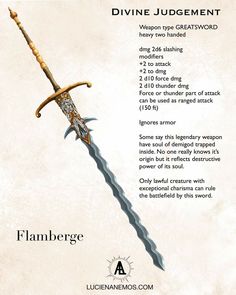 Dnd 5e Greatsword Homebrew, Dnd Magic Axes, Dnd Custom Items, Dnd Legendary Swords, Dnd 5e Magic Greatsword, Dnd Magic Items Swords, Dnd Greatsword, Dnd Homebrew Items