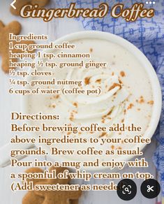 a recipe for gingerbread coffee