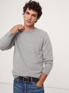 Alta Cashmere Crew-Neck Sweater | Banana Republic Everyday Cashmere Crew Neck Sweater, Support Local Farmers, 12 Gauge, Natural Resources, Support Local, Outerwear Sweater, Big And Tall, Hip Length, All Seasons