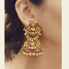 Gold Jhumka, Indian Jewellery Gold, Gold Jhumka Earrings, Indian Jewelry Earrings