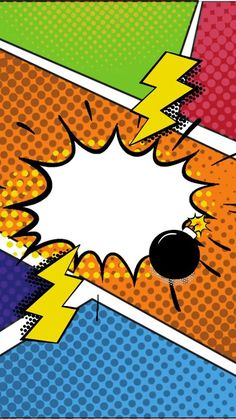 a pop art comic book cover with an explosion