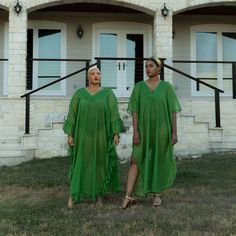 This rich green sheer kaftan is perfect for day to night. The slits at the legs are perfect to show off your legs and create movement, and the bra savers at the shoulders will hold the kaftan in place for effortless gorgeousness. All kaftans are handmade in small batches in Austin,TX. Sizes and color may slightly vary Elegant Green Kaftan For Vacation, Green V-neck Maxi Dress With Side Slits, Green Sheer Beach Dress, Sheer Green Maxi Dress For Summer, Green Dresses With Side Slits For Vacation, Green Vacation Dresses With Side Slits, Green Vacation Dress With Side Slits, Green Maxi Beachwear Cover-up, Chic Green Summer Kaftan