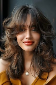 55 Cute Long Layered Hair With Bangs For All Face Shapes - Latest & Trendy Nail Designs Bangs With Heart Shaped Face, Long Layered Hair With Bangs, Heart Shaped Face, Trendy Nail Designs, Blonde Highlight, Girls Short Haircuts, All Face Shapes