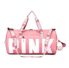 Pink Travel Bag, Pink Duffle Bag, Pink Gym, Pink Travel, Sports Bags Gym, Pink Letter, Dance Bag, Travel Bags For Women, Travel Duffle