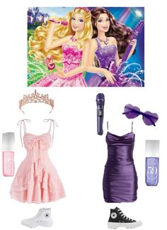 barbie the princess and her accessories are shown