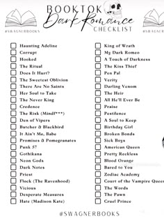 the book to do checklist is shown in black and white, with an image of a