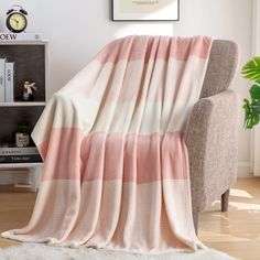 PRICES MAY VARY. SOFT & WARM - The 50x60 inches Pink Blanket is made of 100% premium microfiber that feels like caressing a piece of cloud floating in the sky. The 300GSM Fleece Flannel thick blankets is super cozy, fluffy, durable, skin-friendly, delicate, smooth and lightweight yet could keep warm on chilly days. LIGHTWEIGHT & MULTiPLE USES - The lightweight 50x60 inches Pink Throw Blanket stays warm and cozy which is best for all seasons use. The comfortable and LIGHTWEIGHT Throws can be used Sofa Comfy, Pink Throw Blanket, Grey Throw Blanket, Striped Throw Blanket, Lightweight Bedding, Thick Blanket, Pink Throws, Pink Blanket, Blanket For Couch