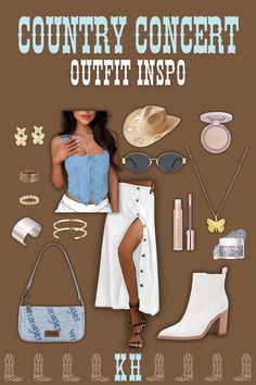 Looking for cute country concert outfit inspo for your summer country concerts?! I love this western boho country concert look! We attend multiple country concerts & country festivals every summer & I love coming up with cute country glam outfits & cute country outfits like this!! Country Festival Outfit, Country Fest, 2022 Outfits