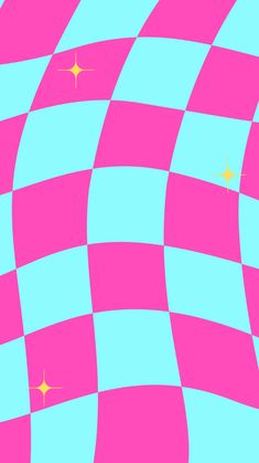 Retro Colorful Wallpaper, Vibrant Background Aesthetic, Gen Z Background, Wavy Checkered Wallpaper, Blue Pink Wallpaper, Funky Background, Wavy Checkered Pattern, 90s Background