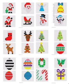 the cross stitch pattern for christmas ornaments