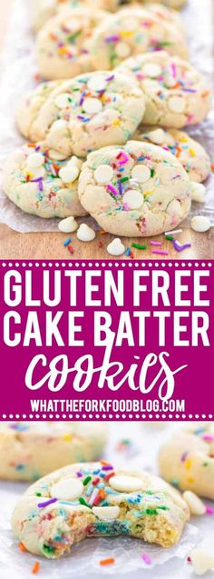 gluten free cake batter cookies with sprinkles