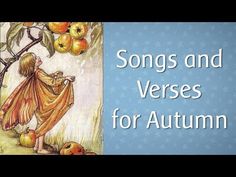 an image of the words songs and verses for autumn