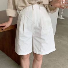 Toppies White Linen Shorts Wide Leg Summer Shorts Woman High Waist Shorts Streetwear Linen Decoration, White Linen Shorts, Shorts Streetwear, Womens Summer Shorts, White Shirts Women, High Waist Shorts, Autumn Fashion Casual, Summer Blouses, Loose Style