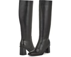 Nine West Dortha | Zappos.com Square Toe Knee-high Boots With Stacked Heel For Work, Sleek Knee-high Boots With Block Heel, Sleek Block Heel Knee-high Boots For Work, Workwear Knee-high Boots With Stacked Heel And Square Toe, Modern Boots For Fall, Modern Tall Boots For Fall, Knee-high Stacked Heel Boots For Work, Modern Knee-high Boots With Sculpted Heel For Fall, Modern Knee-high Boots With Reinforced Heel For Fall