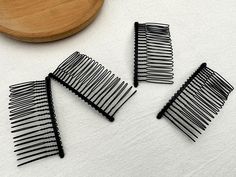 - Size: About 3x1.37 Inch (20 Teeth) . - Material: Metal. - Color:  Silver、Gold、Black. The Fancy Metal Hair Comb Is Designed With 20 Teeth. Can Be Embellished, Sewn Onto Veils, Made Into Headdresses, Elaborate Hair Pieces And More.The Metal Hair Comb Is Also Suitable For DIY Many Other Hair Pieces And Craft Project. Wedding Comb, Hair Comb Bridal, Bridal Comb, Metal Hair, Hair Combs, Bridal Hair Comb, Metallic Hair, Metal Color, Hair Comb