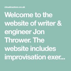 an image of the website with words that read welcome to the website of writer and engineer jon