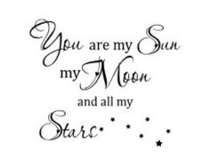 you are my moon and all my stars wall decal sticker art home decor