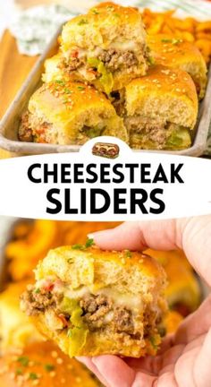 cheesesteak sliders are an easy appetizer that everyone will love