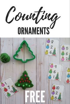 the christmas tree counting game with free printables