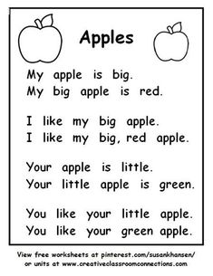 an apple worksheet with the words apples