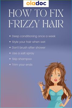 How To Deep Condition Hair, How To Stop Frizzy Hair, How To Fix Frizzy Hair, How To Get Rid Of Frizzy Hair, Haircuts Oval Face, Contemporary Hairstyles, Frizzy Hair Remedies, Feminine Tips, Fizzy Hair