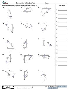 worksheet showing the properties of similar triangles to be used in an article or book