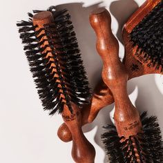 Our dream styling tool made of the finest natural materials with the most advanced, ergonomic design.    * Nylon-reinforced, first-cut boar bristles won’t ever snag or tangle. Naturally gentle and moisturizing, they glide through your hair like nothing else. (Plus, they’ll last for years and years).   * Guarantees your smoothest, bounciest blowout ever. Ultra-dense bristles (double that of most luxury brushes) pick up hair easily, polishing each strand to obliterate frizz.   * Ergonomic satin-finish handles give hands a rest. Pulling your hair taut for straightening or creating lift at the roots is effortless.   * Made from sustainable Mahogany in 2 round sizes (55mm Medium and 65mm Large), each a work of art. Dry Flaky Scalp, Avocado Shampoo, Volumizing Mousse, Curl Enhancer, Hair Brush Set, Body Shampoo, Hair Masque, Scalp Oil, Oily Scalp