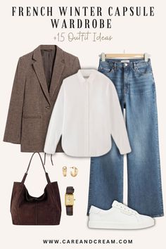 French Winter Capsule Wardrobe Essentials + 15 Outfit Ideas Basics Wardrobe Essentials, Dress Like A French Woman, Chic Outfit Ideas