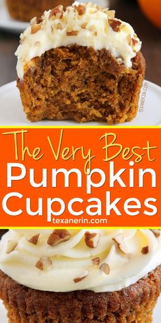 the very best pumpkin cupcakes with cream cheese frosting