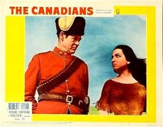 an old movie poster with the canadian soldier and woman