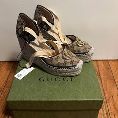 Gucci Matelass Espadrilles Platform Shoes Only Worn Once Box Included Dust Bags Included With Tags Gucci Shoes Women, Espadrilles Platform, Espadrille Shoes, Gucci Shoes, Shoes Women, Platform Shoes, Wedge Heels, Espadrilles, Dust Bag