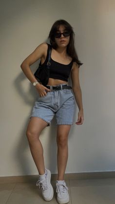 Short Jeans, Denim Skirt, Jean Shorts, Casual Outfits, Ootd, Outfit Inspo, Closet, Denim Shorts