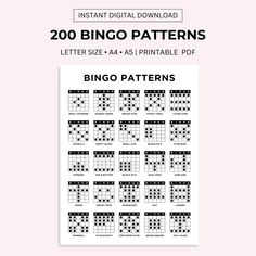 the printable pattern is shown in black and white, with numbers on each page