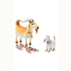 Nativity Nathan & Noel Goat Figures by Patience Brewster Patience Brewster Nativity, Patience Brewster, Digital Gift Card, Handmade Charms, Goats, Nativity, Figurines, Gift Card, Holiday Decor