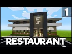 an image of a restaurant in minecraft with the words, restaurant 1 on it