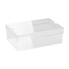 two clear plastic storage boxes with lids