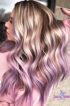 Lavender Ombre Hair, 2 Tone Hair Color, Blonde And Purple Hair, Lavender Hair Ombre, Lavender Ombre, Stylish Hair Colors, Lavender Hair Colors