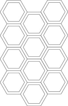 the hexagonal pattern is shown in black and white