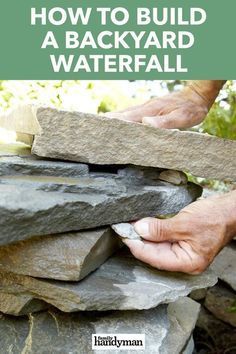 how to build a backyard waterfall with rocks