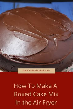 how to make a boxed cake mix in the air fryer