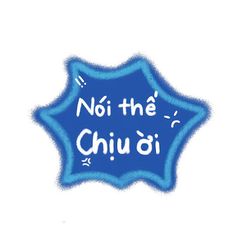 a blue sticker with the words not the chuoi on it