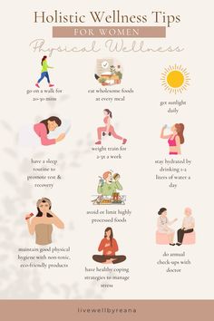 Wellness Infographic, Women Health, Personal Improvement, Holistic Lifestyle, Holistic Beauty, Holistic Living, Physical Wellness, Content Ideas, Holistic Wellness