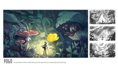 the concept art for disney's upcoming animated film, poco and friends is shown in