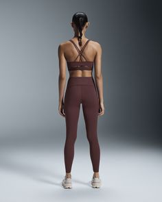 Made for low-impact workouts, flow into every movement with this buttery-soft, lightly padded sports bra Stay dry and comfortable - Made with moisture-wicking materials and a strappy open back for increased ventilation. The power mesh liner also keeps sweat out, so you can focus on your movement. Freedom of motion - Move freely, thanks to the open back design and gentle elastic underband. So you can bend and breathe in any direction. Ultimate softness - It's so lightweight, it's off your mind. U Womens Movement, Women's Tights, Sports Bra Design, Low Intensity Workout, Running Accessories, Padded Sports Bra, Active Life, Travel Workout, Low Impact Workout