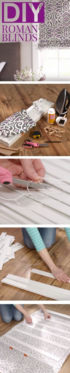 the process of making an easy diy headband with paper and scissors is shown