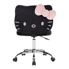 an office chair with a hello kitty head on it