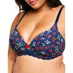 This contour full-coverage bra is made of printed fabric and lace. It features smooth molded cups that are perfect for every day, a lace-trimmed bottom band, fully adjustable straps, and triple row hook & eye closure. Stylish Bra, Fabric Matching, Adore Me, Full Coverage Bra, Demi Bra, Iconic Women, Bra Shop, Bra Straps