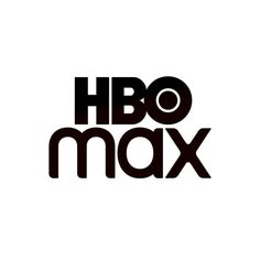 the hbo max logo is shown in black and white