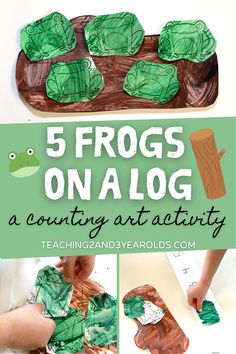 five frog on a log activities for kids to do with paper plates and other crafts